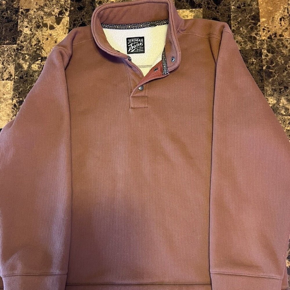 Warm, Beautiful Jeremiah and Sons Sherpa Lined Henley Pullover Size Men's XXL